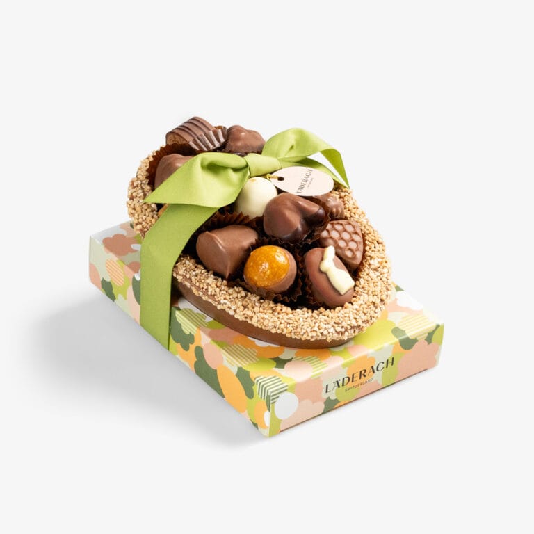 Läderach Produktotografie & Videoproduktion Osterei Geschenk Läderach Produktbild Produktfoto professionell Studio Schweiz BeLighted