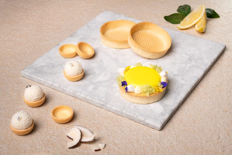 Produktfotografie Barry Callebaut Patisserie Zitrone Kokosnuss Tarte Produktfotografie Zürich BeLighted