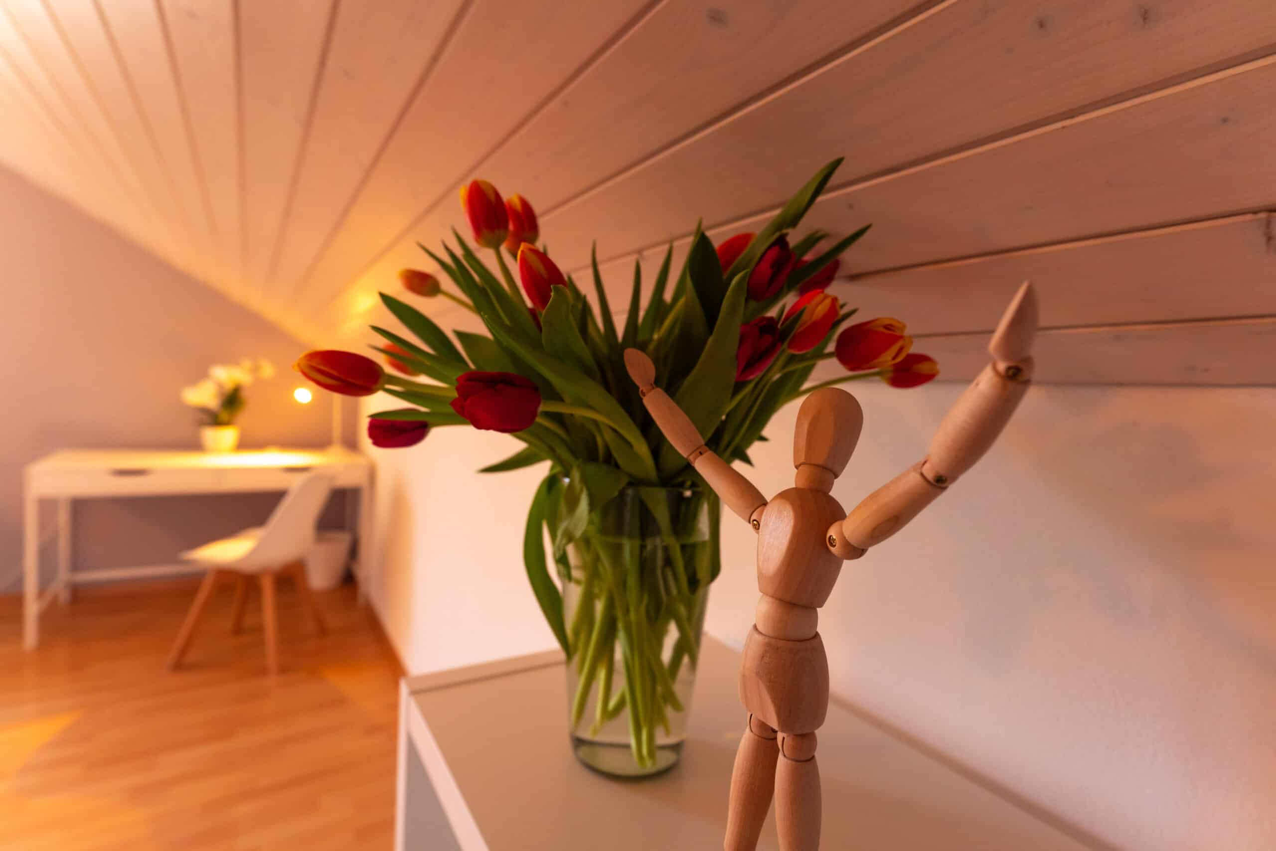 Blumen glücklich powerful aufgestellt Praxis immobilienfotografie schweiz belighted