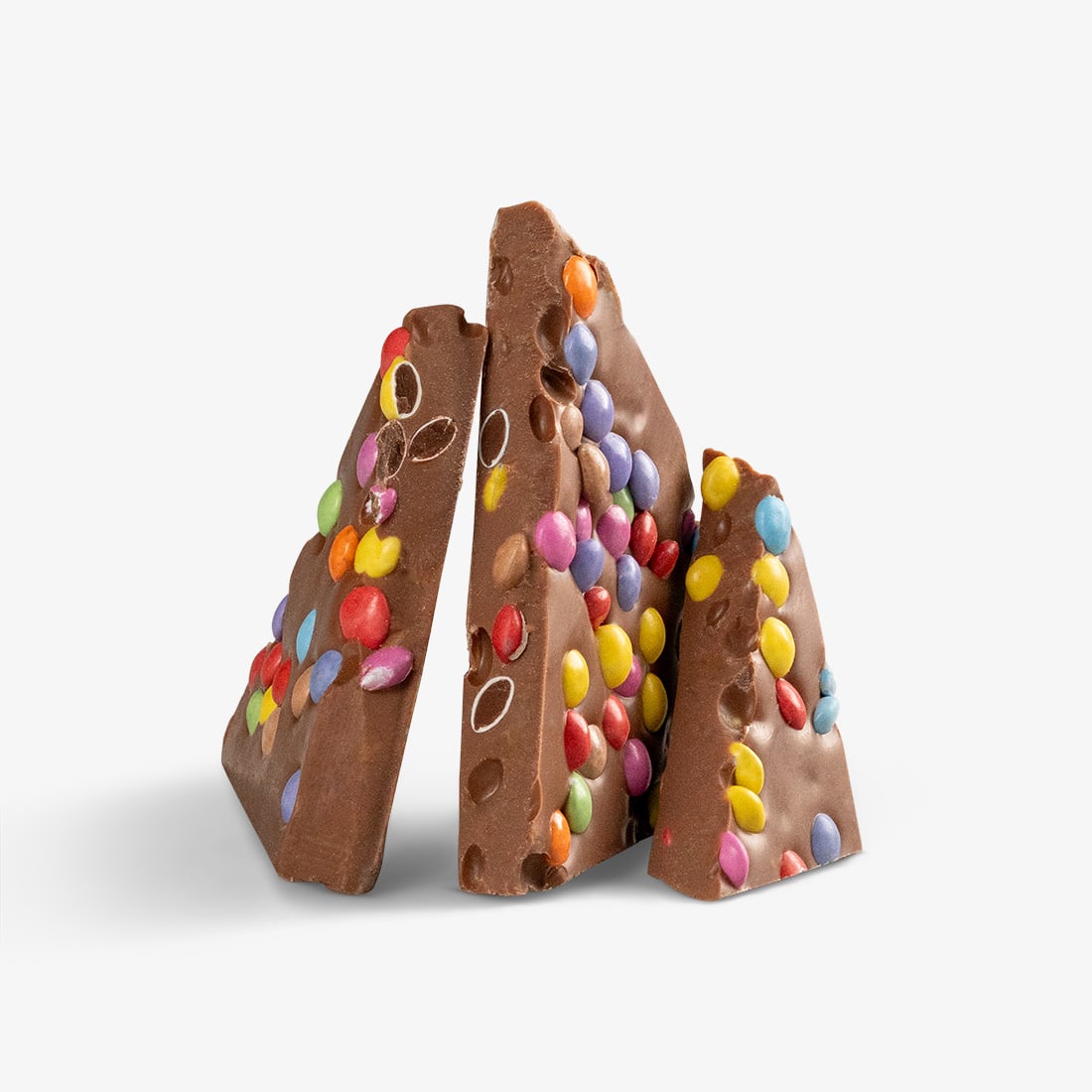 Frischschoggi Konfetti Läderach seamless weisser Hintergrund Produktfotografie Schweiz Zürich BeLighted